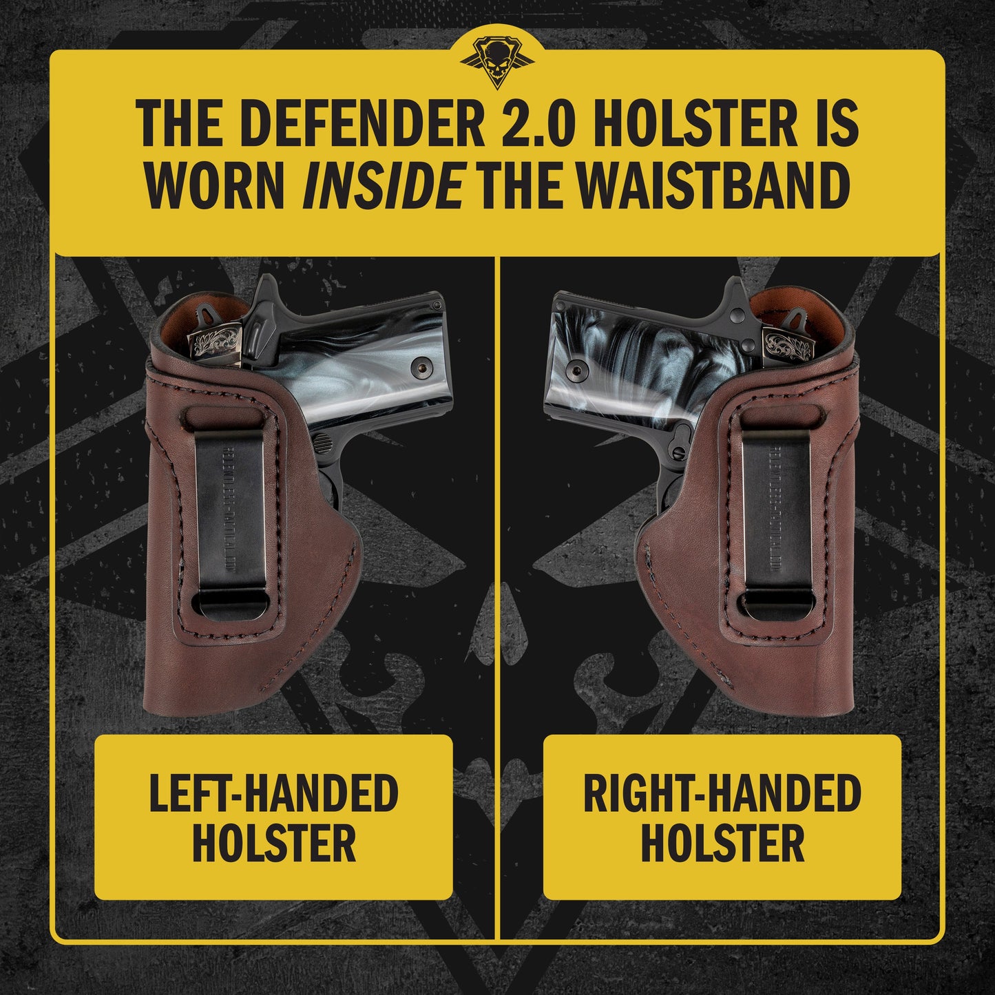 Relentless Tactical The Defender Leather IWB Holster - Fits Ruger LCP, LCP2, Sig P238, P290, S&W Bodyguard .380 and Most .380's - Lifetime Warranty - Made in USA