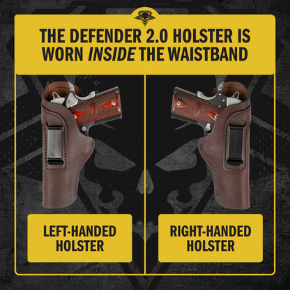 Relentless Tactical The Sweat Shield Defender Leather IWB Holster - Fits All 1911 Style Handguns - Lifetime Warranty - Made in USA