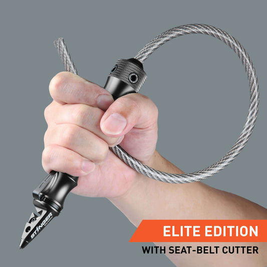 Stinger Survival Tools Whip Car Emergency Tool (Elite Edition, Black)