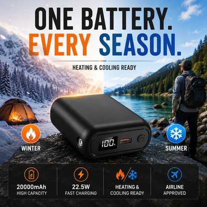 LITEGUEST™ 20,000mAh Ultra-Compact Fast Charging Power Bank – 22.5W USB-C