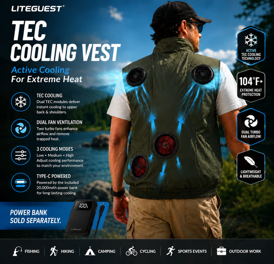 LITEGUEST High-Tech Cooling Vest with TEC Modules & Turbo Fans