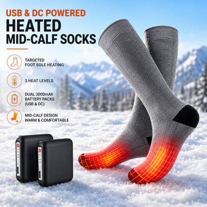 LITEGUEST Heated Leg Warmers – USB Electric Socks for Winter Outdoors