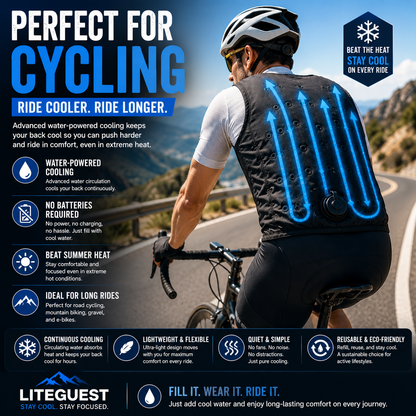 LITEGUEST™ Water Cooling Vest – 12H Chill with 1L Water for Heat Relief