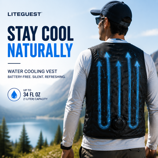 LITEGUEST™ Water Cooling Vest – 12H Chill with 1L Water for Heat Relief