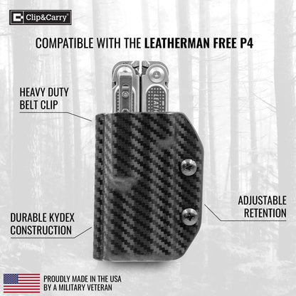 Clip & Carry Kydex Sheath for the Leatherman Free P4