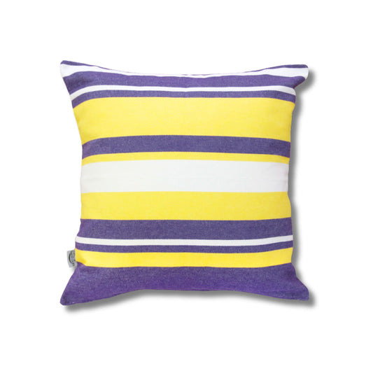 Campus Hammocks LSU Colors Striped Throw Pillow Cover