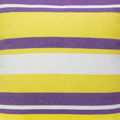 Campus Hammocks LSU Colors Striped Throw Pillow Cover