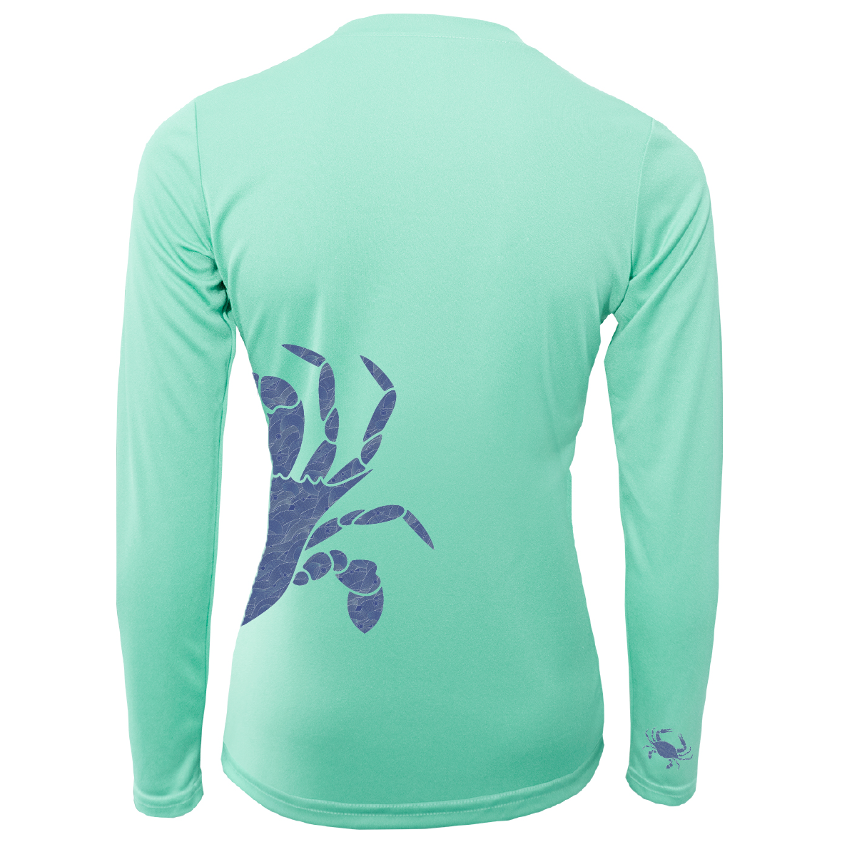 Saltwater Born Blue Crab Wrap Women's Long Sleeve UPF 50+ Dry-Fit Shirt