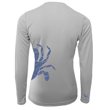 Saltwater Born Blue Crab Wrap Women's Long Sleeve UPF 50+ Dry-Fit Shirt