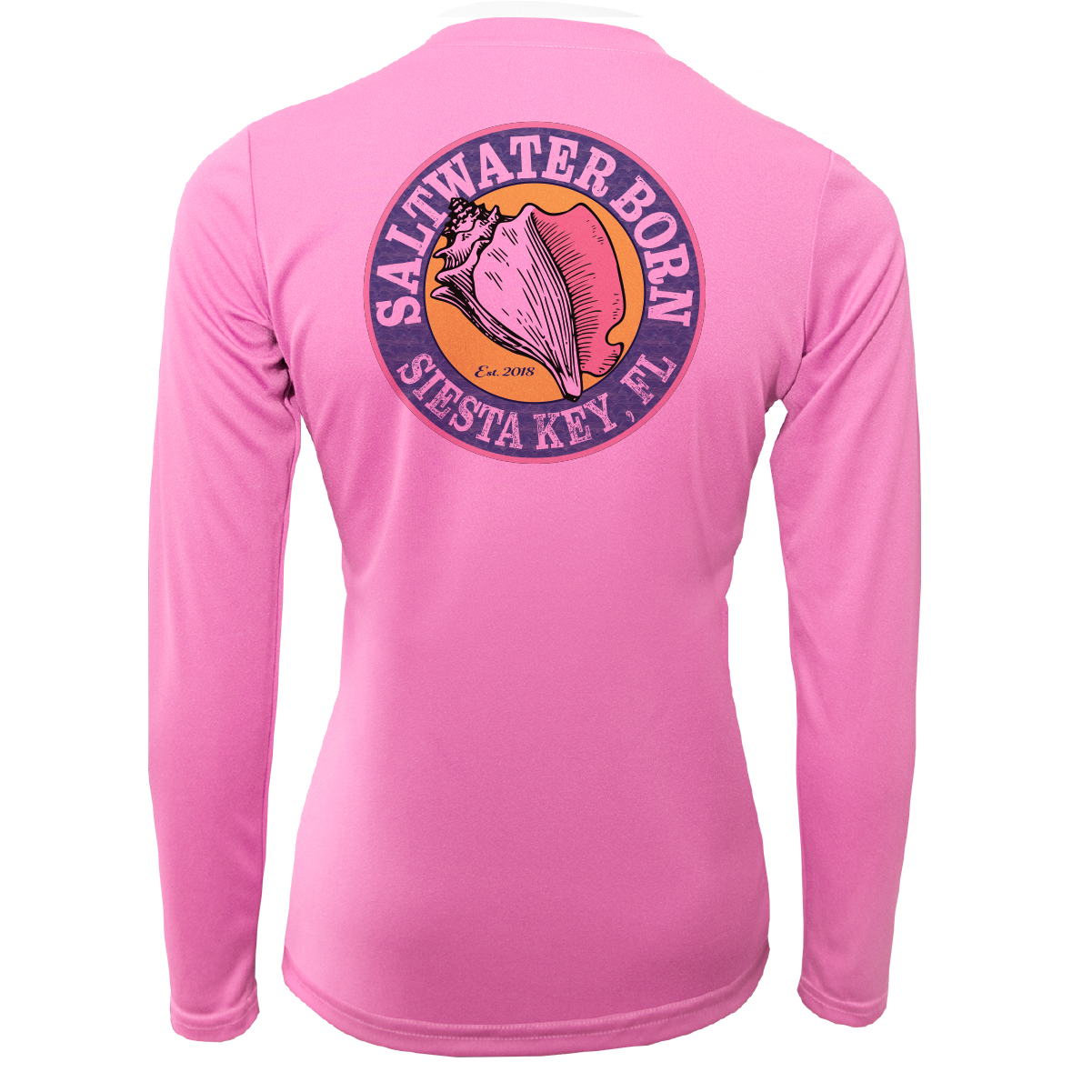 Saltwater Born Siesta Key "Saltwater Hair...Don't Care" Long Sleeve UPF 50+ Dry-Fit Shirt