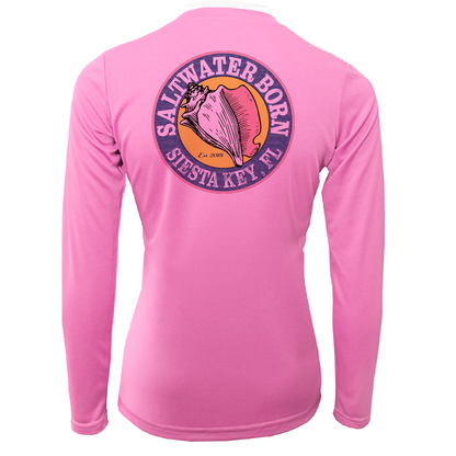 Saltwater Born Siesta Key "Saltwater Hair...Don't Care" Long Sleeve UPF 50+ Dry-Fit Shirt