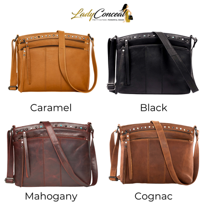 Concealed Carry Brynn Leather Crossbody by Lady Conceal