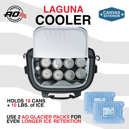 AO Coolers Laguna Canvas 18 Can Cooler - Black