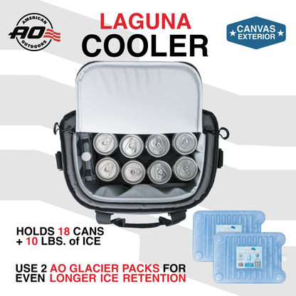 AO Coolers Laguna Canvas 18 Can Cooler - Smoke