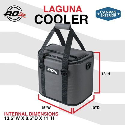 AO Coolers Laguna Canvas 18 Can Cooler - Smoke