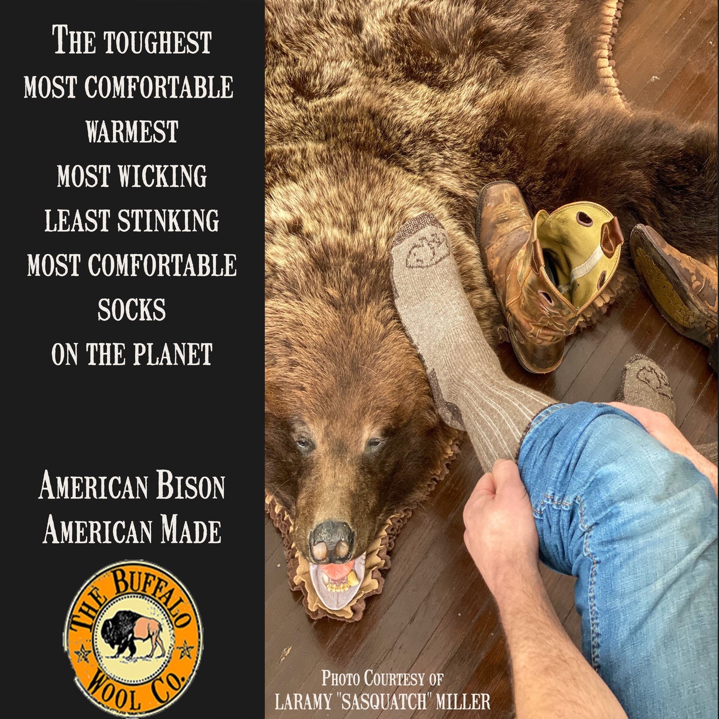 The Buffalo Wool Co. Trekker - Advantage Gear Boot Socks