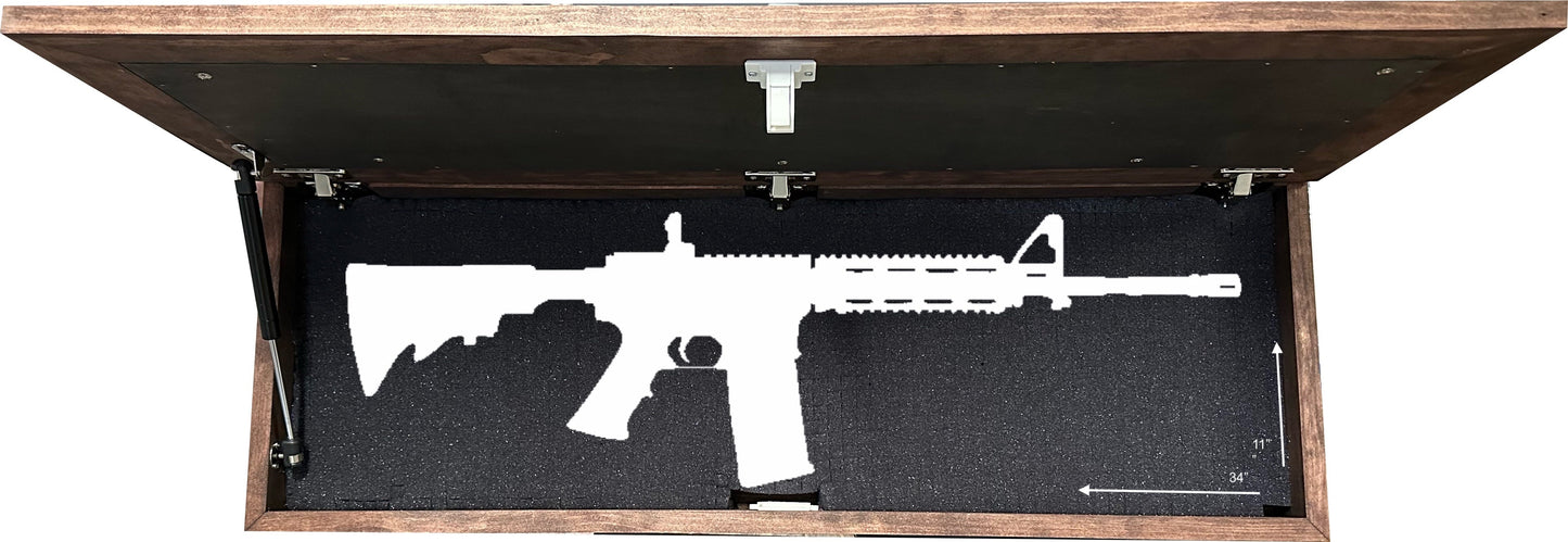 Bellewood Designs - Large Wood Hidden Gun Cabinet Birds In A Tree Wall Decoration - Hidden Gun Safe To Securely Store Your Gun In Plain Sight