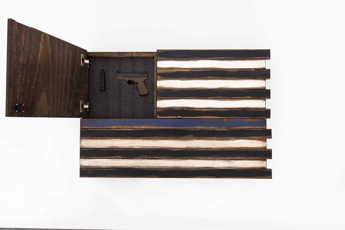 Liberty Home Concealment Large American Flag Gun Concealment Case with 2 Compartments