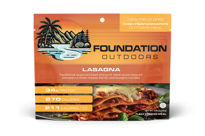 Foundation Outdoors Lasagna Meal