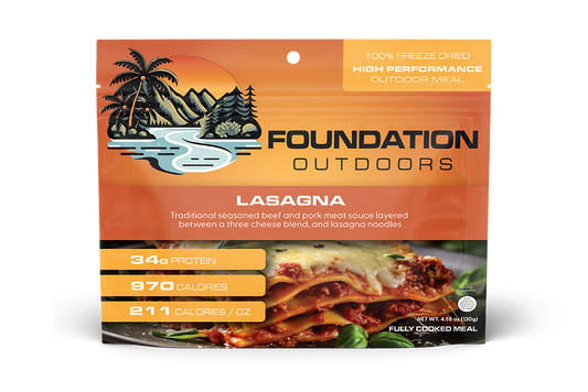 Foundation Outdoors Lasagna Meal