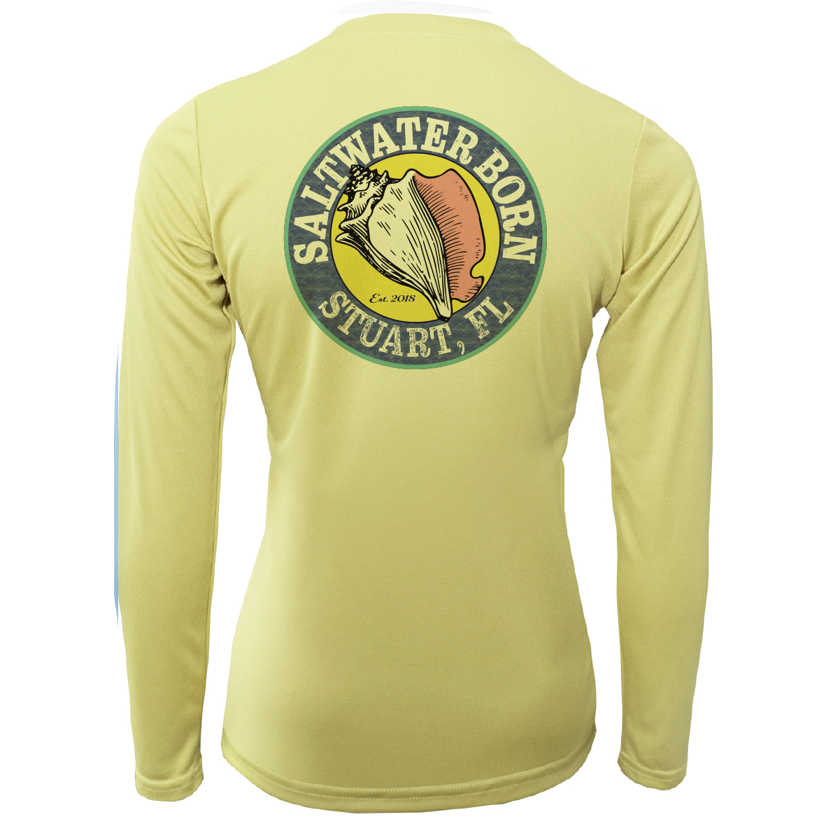 Saltwater Born Stuart "Saltwater Hair...Don't Care" Long Sleeve UPF 50+ Dry-Fit Shirt