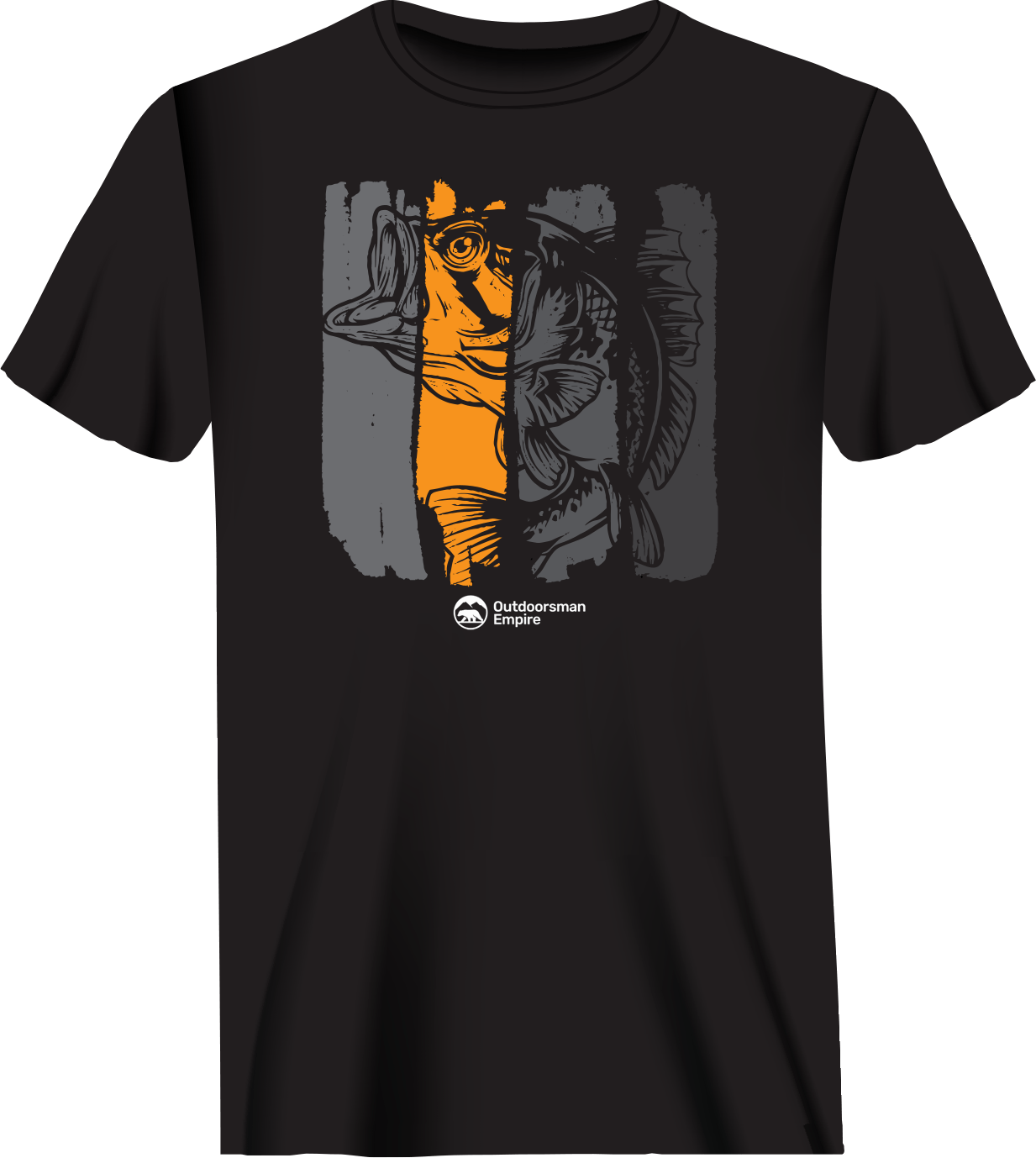 Outdoorzees Fishing Grunge Bars Man T-Shirt