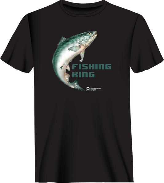 Outdoorzees Fishing Pixelated Man T-Shirt