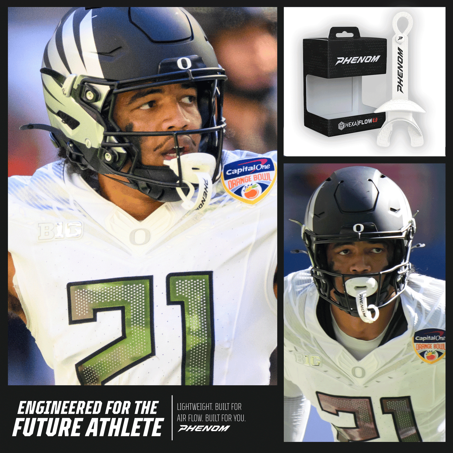 Phenom Elite Hexa-Flow™ 4.0 Football Mouthguard – Team Color Edition (Adult & Youth)