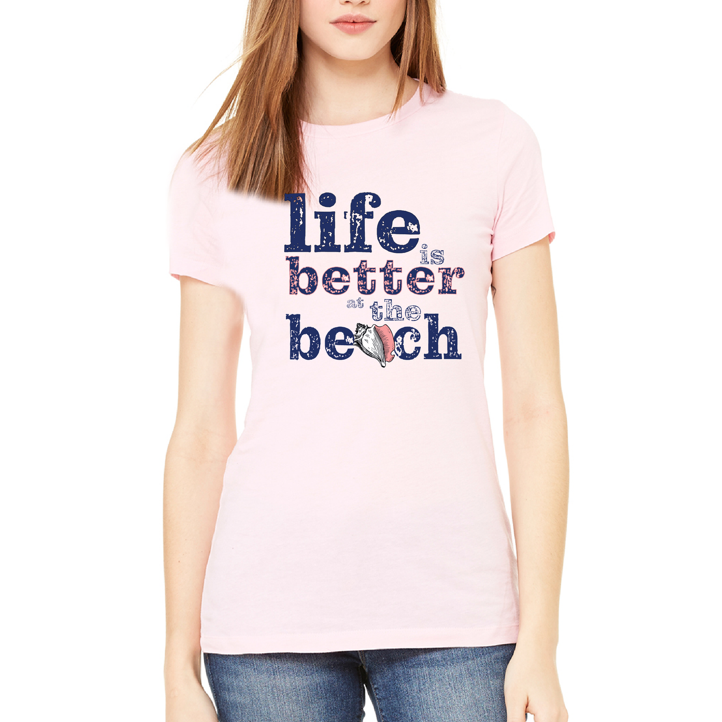 Saltwater Born "Life Is Better At The Beach" Conch Tee