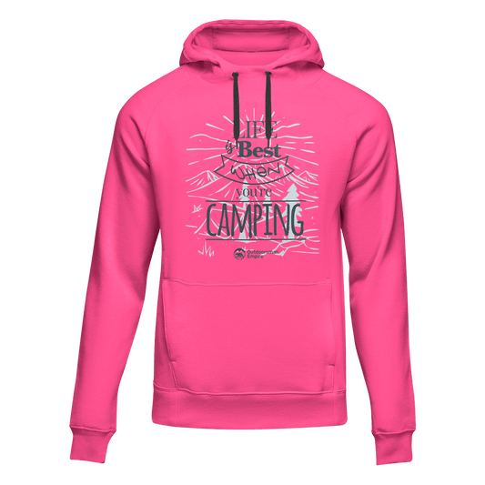 Outdoorzees Life Is Best Adult Fleece Hoodie