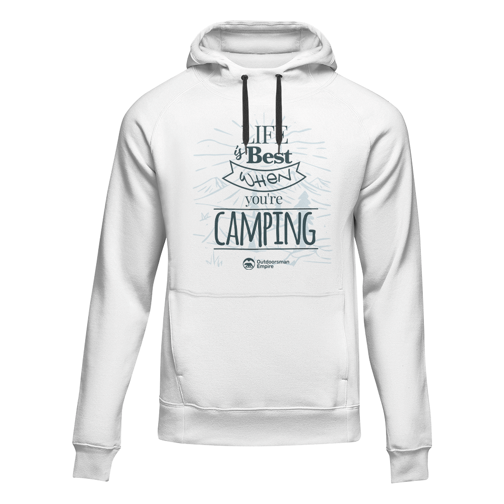 Outdoorzees Life Is Best Adult Fleece Hoodie