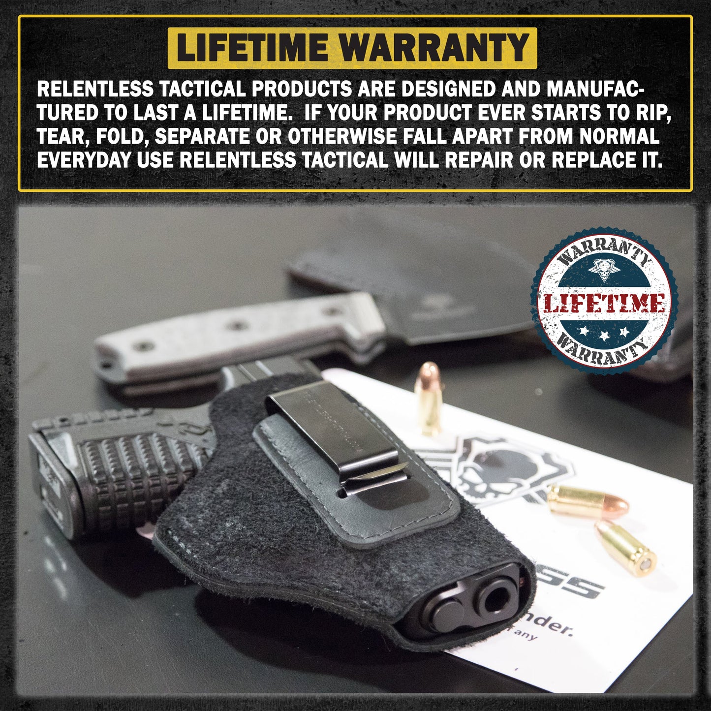 Relentless Tactical The Ultimate Suede Leather IWB Holster - Small Size | Fits Ruger LCP, LCP2, Sig P238, P290, S&W Bodyguard .380 and Most .380's  - Lifetime Warranty - Made in USA