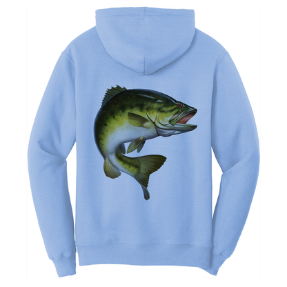 Saltwater Born Texas Freshwater Born Men's Largemouth Bass Cotton Hoodie