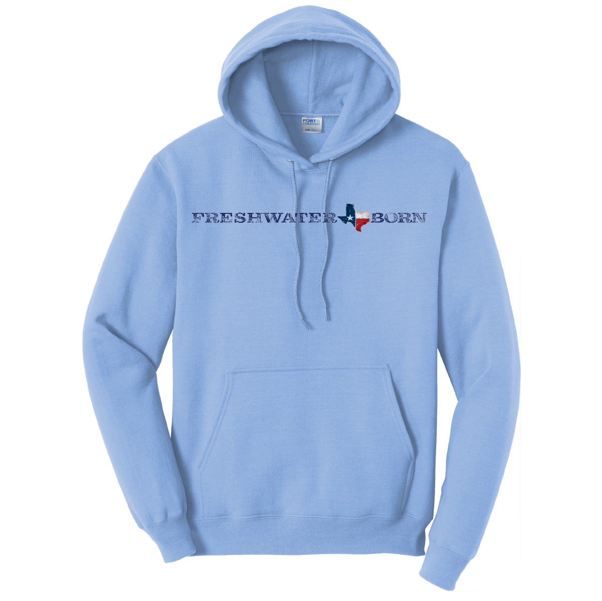 Saltwater Born Texas Freshwater Born Men's Largemouth Bass Cotton Hoodie