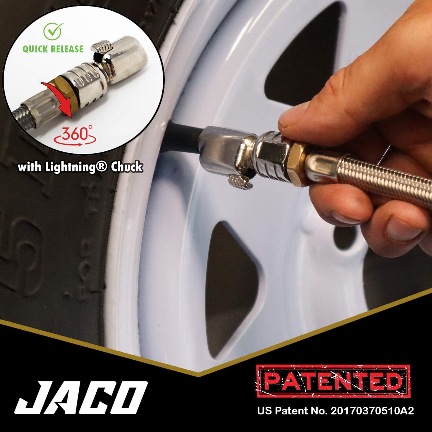 Jaco FlowPro® Digital Tire Inflator with Pressure Gauge - 200 PSI