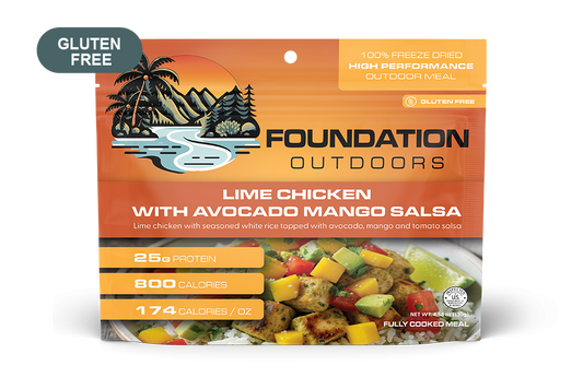 Foundation Outdoors Lime Chicken with Avocado, Mango Salsa Meal