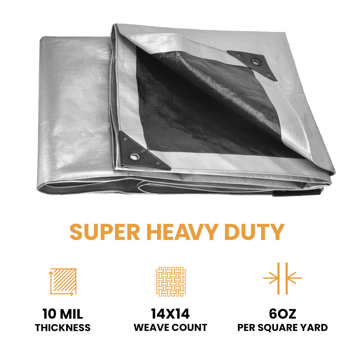 White Duck Outdoors - Heavy Duty Poly Tarp 10 mil, 6 oz.