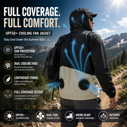 LITEGUEST™ UPF50+ Cooling Fishing Jacket – Built-In Fans for Sun & Heat
