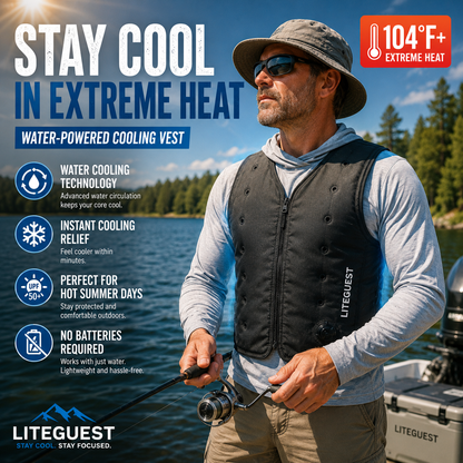 LITEGUEST™ Water Cooling Vest – 12H Chill with 1L Water for Heat Relief