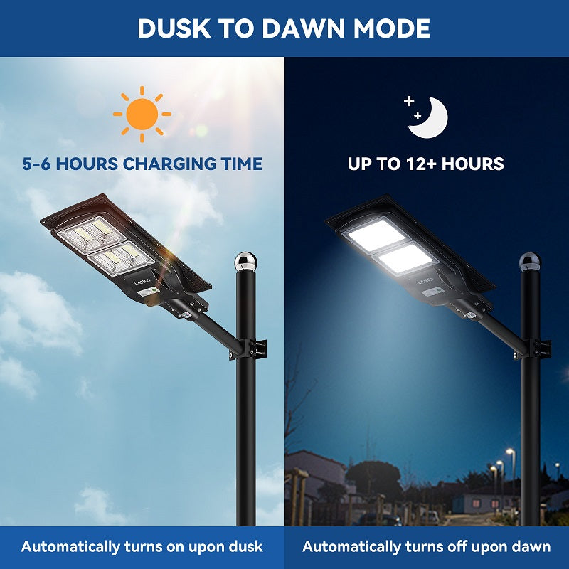 Langy Solar Lights 90W 120W Solar street LED lights -warm white/ white