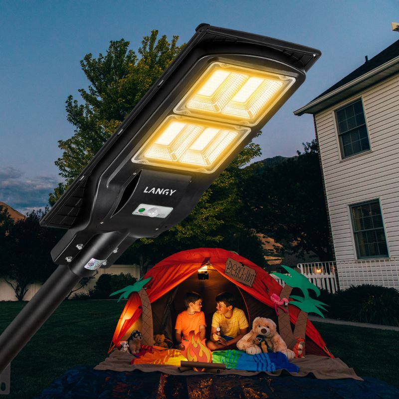 Langy Solar Lights 90W 120W Solar street LED lights -warm white/ white