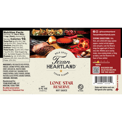 Texan Heartland Lone Star Reserve Hot Sauce