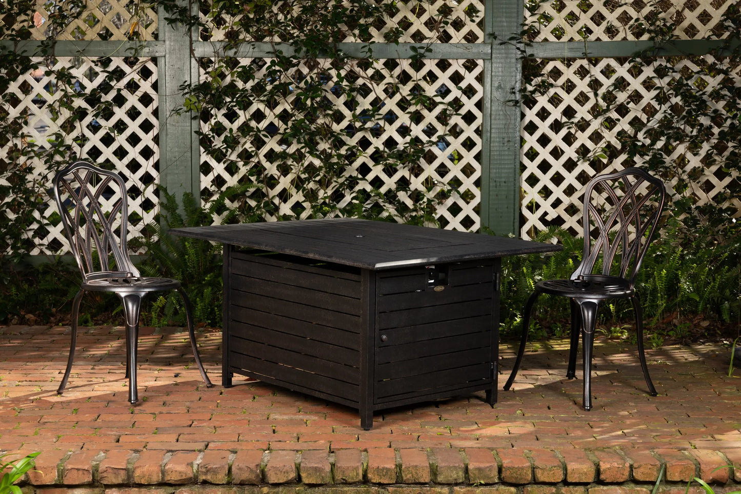 Balkene Home Longmont 48" Rectangular Aluminum Convertible Gas Fire Pit Table