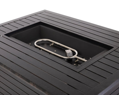 Balkene Home Longmont 48" Rectangular Aluminum Convertible Gas Fire Pit Table