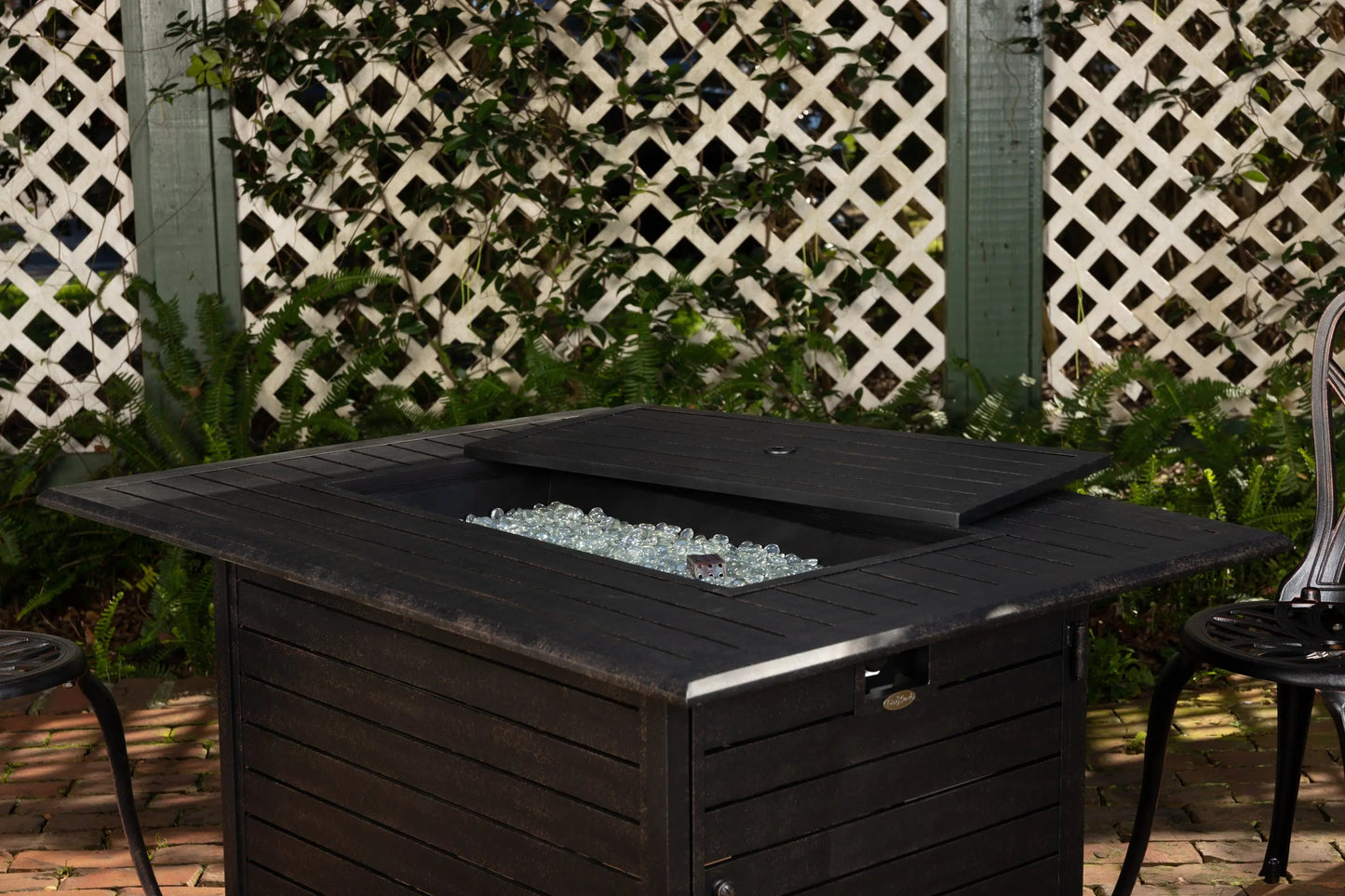 Balkene Home Longmont 48" Rectangular Aluminum Convertible Gas Fire Pit Table