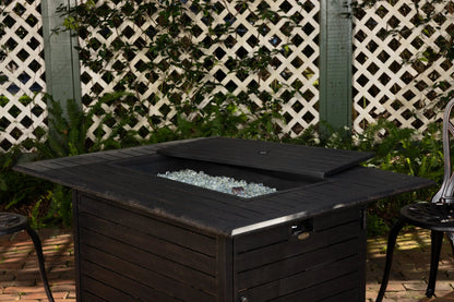 Balkene Home Longmont 48" Rectangular Aluminum Convertible Gas Fire Pit Table