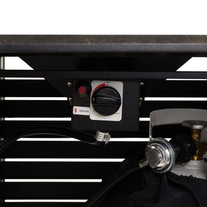 Balkene Home Longmont 48" Rectangular Aluminum Convertible Gas Fire Pit Table