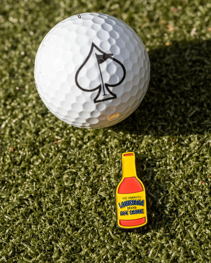Pins and Aces Louisiana Hot Sauce Ball Marker