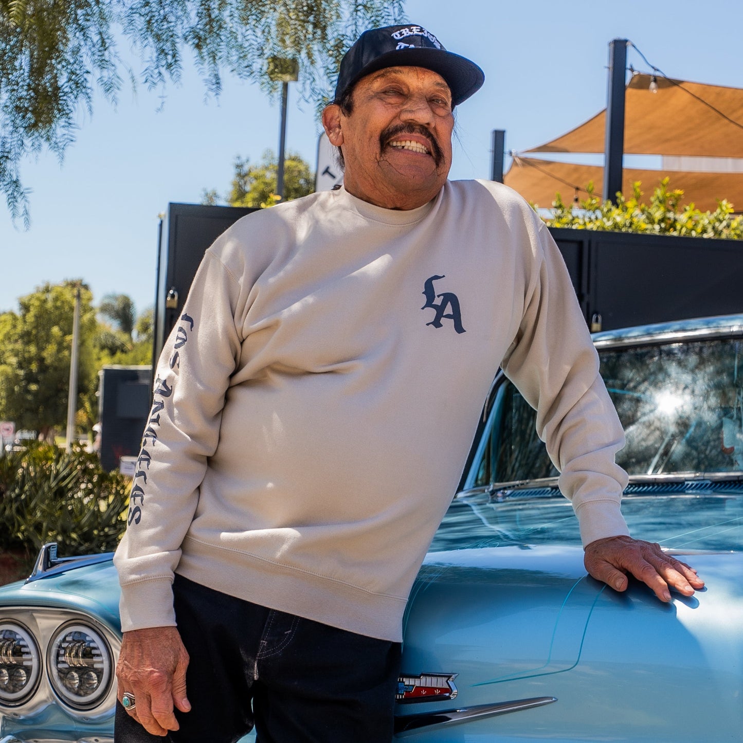 Trejo's Tacos Beige Crewneck Pullover with Machete Logo