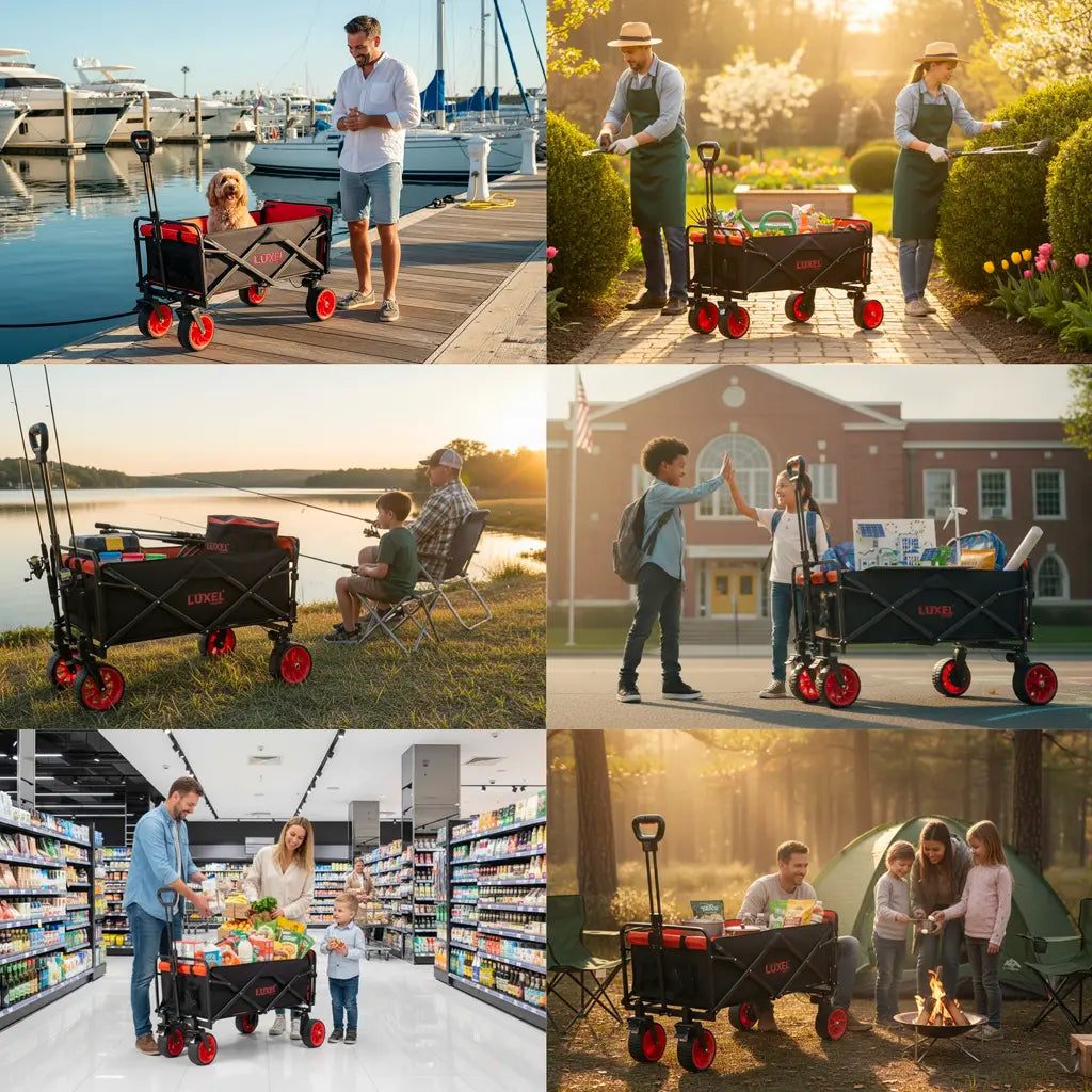 Luxel Carts Compact Electric Camping Cart – Dual Motor & Foldable Design
